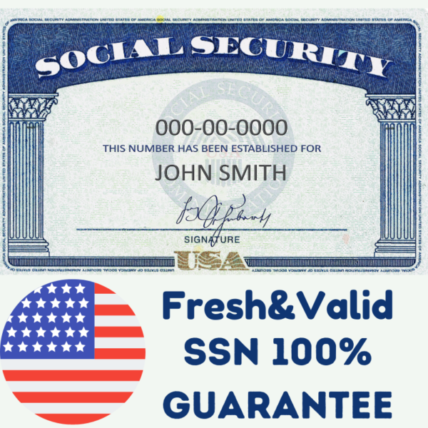 New Fresh USA SSN ( Social Security Number ) Valid 100% Original Info